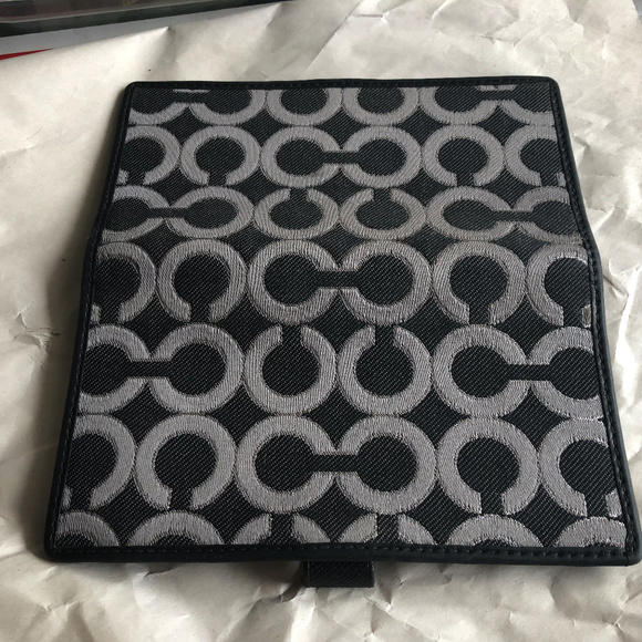 COACH Wallet + Checkbook Set -Jacquard/Blk Leather - Picture 6 of 8